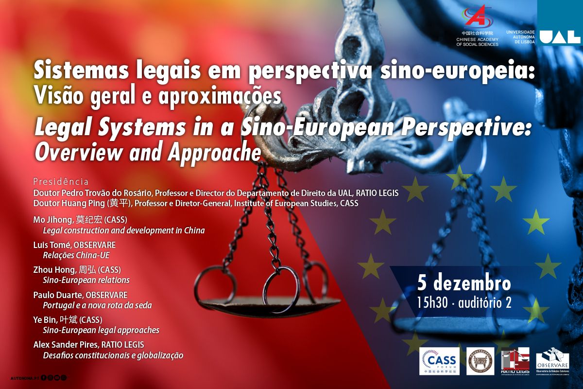 Conferência: "Sistemas legais em perspectiva sino-europeia: Visão geral e aproximações"